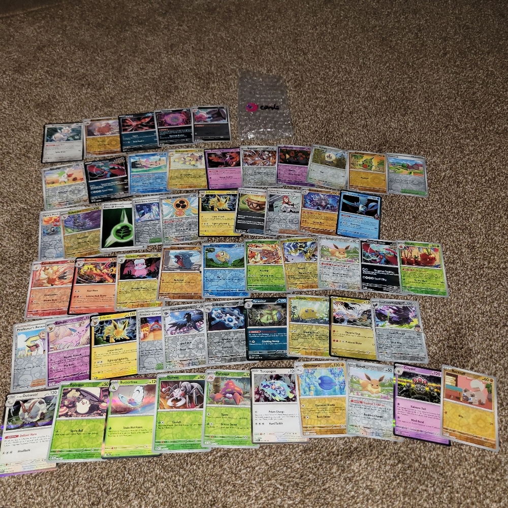 Pokemon Trading 55 card bulk Holo/reverse/shiny Etc. Set 87